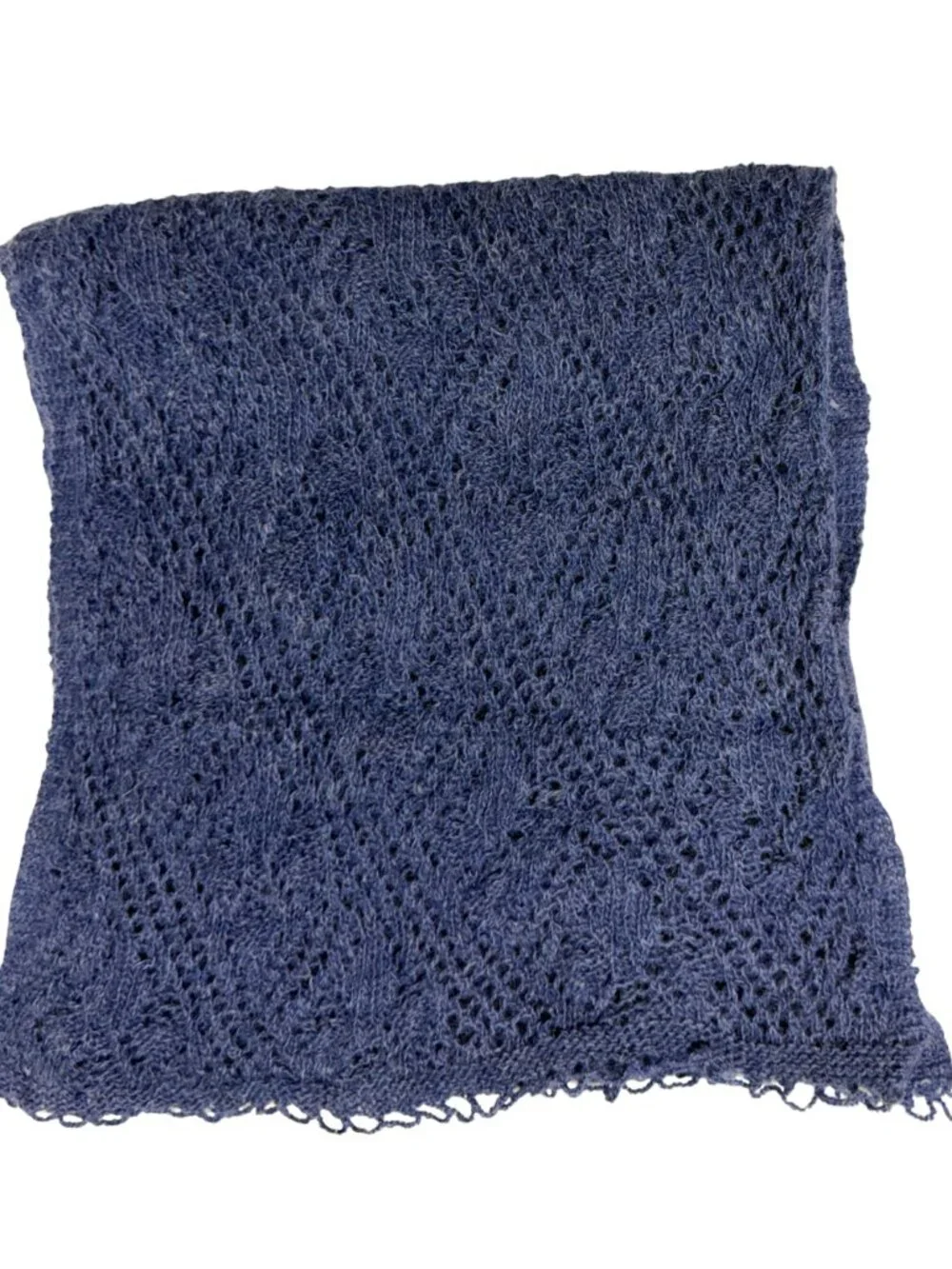 Varma Women's Icelandic Wool Chunky Knit Scarf Blue